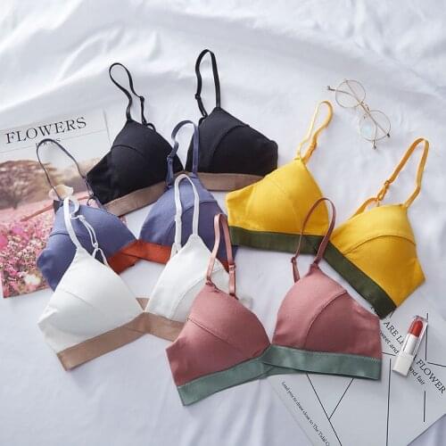 Women' Cotton Underwear Push Up Bra One Piece Sexy Bra Seamless Womens Crop Tops Girls Small Chest Brassiere Sexy Tube Tops