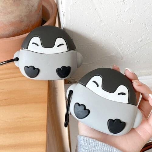 For Huawei FreeBuds Pro 3D Cute Cartoon Penguin Baby Case for Huawei FreeBuds 3 Bluetooth Wireless Earphone Cover Charging Box