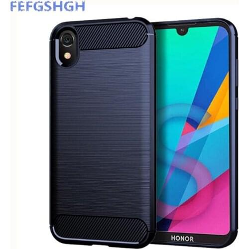 Carbon Fiber Cover For Huawei Honor 8S KSE-LX9 Case Rubber Silicone Phone Cases For Huawei Y5 2019 5.71" Back Case