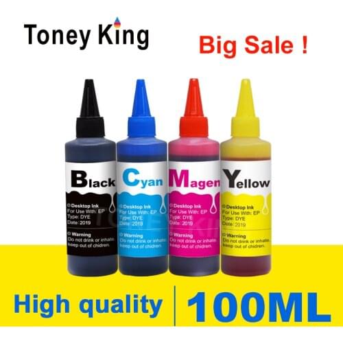 Toney King 100ml Printer Dye Refill Ink Kit For HP Photosmart B209c B210a B210c C309a C309n C309g C310a C410b C510a Cartridges