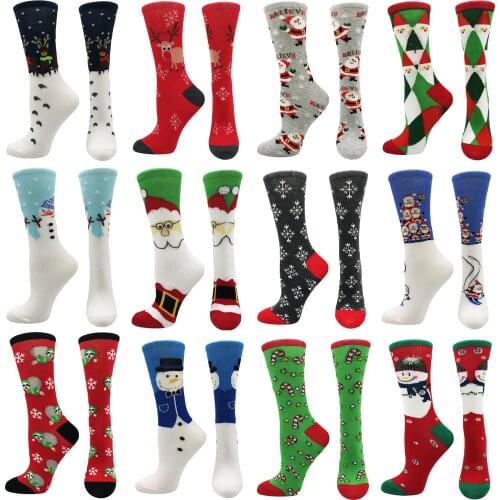 Ladies Christmas style Snowflake Elk personality stockings student cartoon fun stockings
