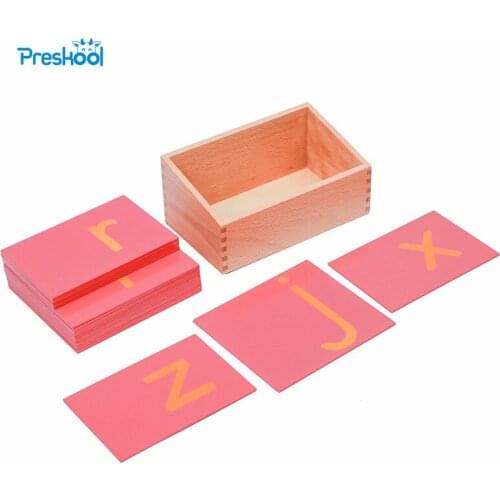 Baby Toy Montessori Sandpaper Letters Initial with Box Early Preschool Brinquedos Juguetes