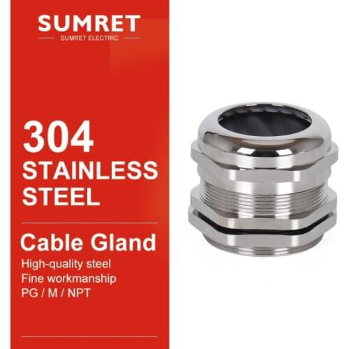 Cable gland M63 M72 M76 M80 M100 wire glanding 304 Stainless Steel IP68 Waterproof connector Grand Head for 3-6.5mm 4-8 5-10