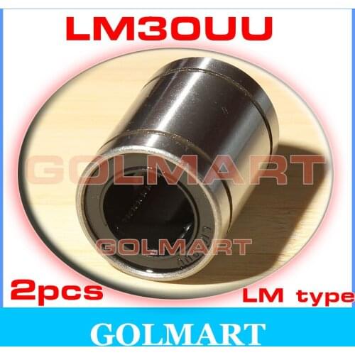 2pcs Linear Bearings New Precision LM30UU Bearing 30*45*64mm Linear Motion Bush Bushing for 30mm rail shaft