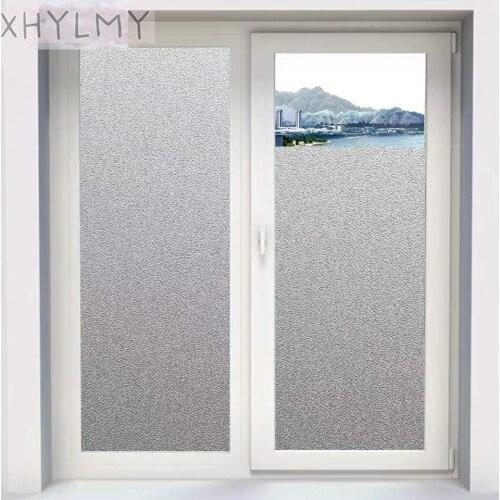 Matte Decorative Vinyl Glass Window Film Static Adhesive Privacy Protective Frosted Window Sticker For Office Bathroom Door
