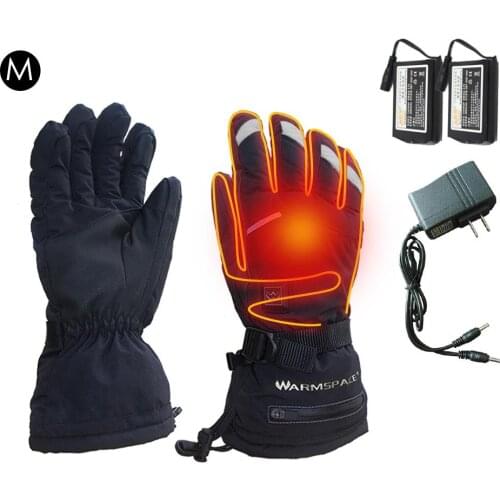Motorcycle Electric Heated Gloves Temperature 5 Speed Adjustment With 3600mAh Batteries Hand Warmer Skiing Safety Warm Gloves