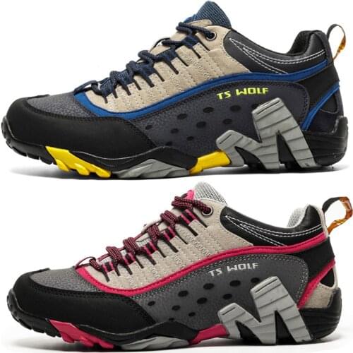 Outdoor Lover Trekking Shoes Men Waterproof Hiking Shoes Mountain Boots Genuine Leather Woodland Hunting Tactical Shoes