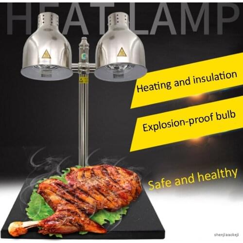 Double-head Buffet food insulation table lamp Infrared heat lamp food keep warm lamp Marble