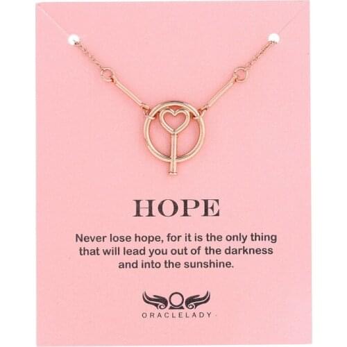 Lovers' Forever Hope Necklace Circle Karma Necklace Pendant Optimism Necklaces