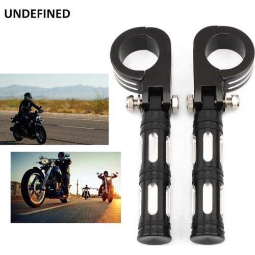32mm 38mm Motorcycle Highway Foot Pegs Engine Guard Crash Bar Footrests w/ Clamps Mount Pedal For Harley Honda Yamaha Chopper