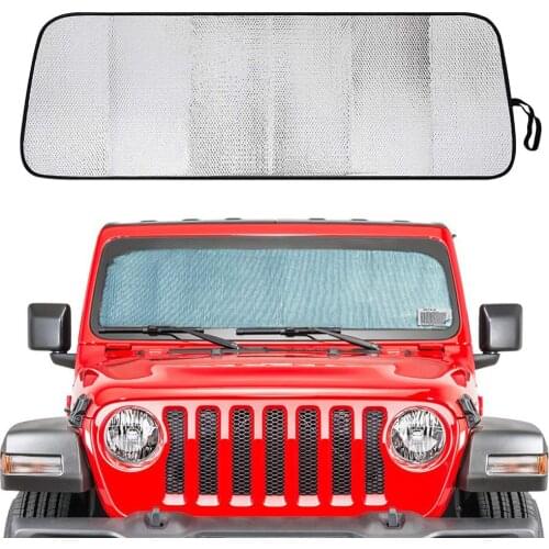 SALE Front Windshield Sunshade, Sun Shade Heat Shield, Aluminum Foil Sun Visor Mat for 2018 2019 Jeep Wrangler JL JLU Interior