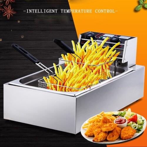 Commercial single-cylinder electric fryer, large-capacity electric fryer, fried skewers, fried dough sticks and fries