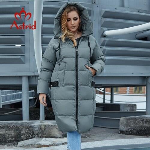 Astrid 2021 Winter new arrival down jacket women loose clothing outerwear quality with hood Plus Size fashion style coat AR-7038