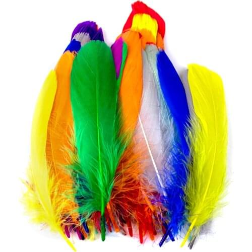 50PCS Natural Soft White Goose Feathers for Crafts 5-7"/12-18cm Wedding Home Decoration Feather Diy Jewelry Making Accessories