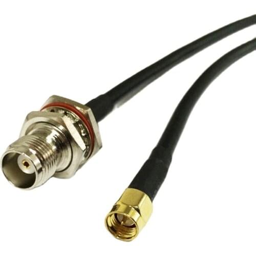 RF coaxial cable RG58 SMA male plug to TNC female bulkhead pigtail adapter 50cm/100cm wholesale price