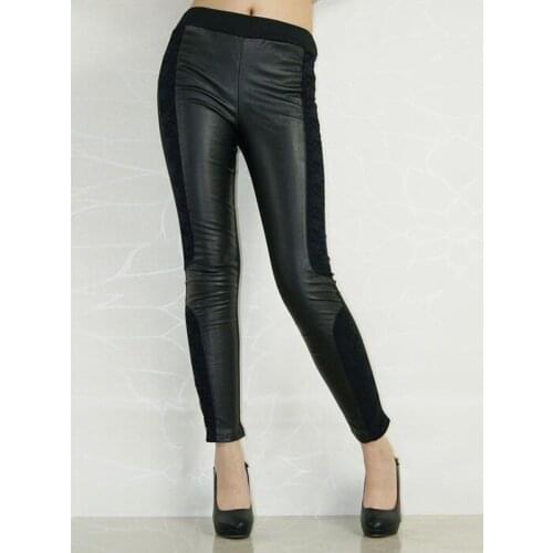 Sexy Push Up Women Panty High Waist Leggings Sport Fitness Leather Leggings