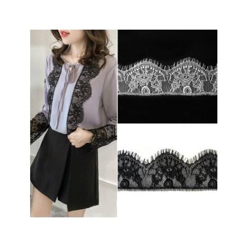 Wide 9CM Exquisite Unilateral Lace Collar Splicing Accessories DIY Apparel Sewing Fabric 6M/Pack