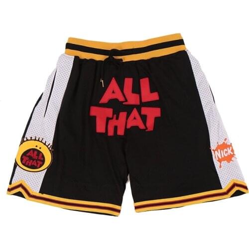 BG Basketball shorts ALL THAT Embroidery sewing Four Zip pocket outdoor sport big size various styles BLACK beach shorts