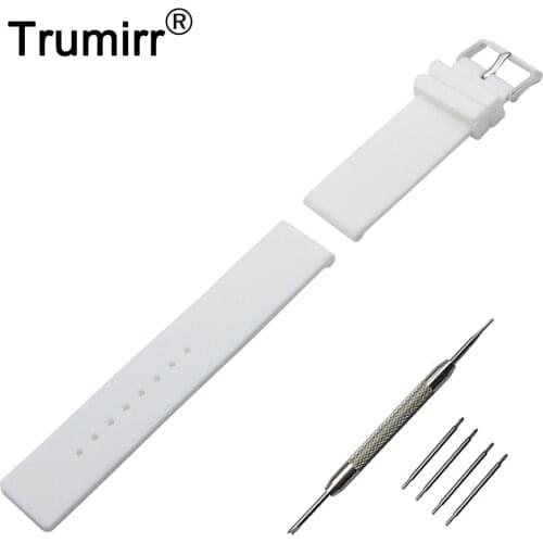 15mm 16mm 17mm 18mm 19mm 20mm 21mm 22mm 23mm 24mm Silicone Rubber Watch Band for Armani Mesh Pattern Resin Strap Wrist Belt