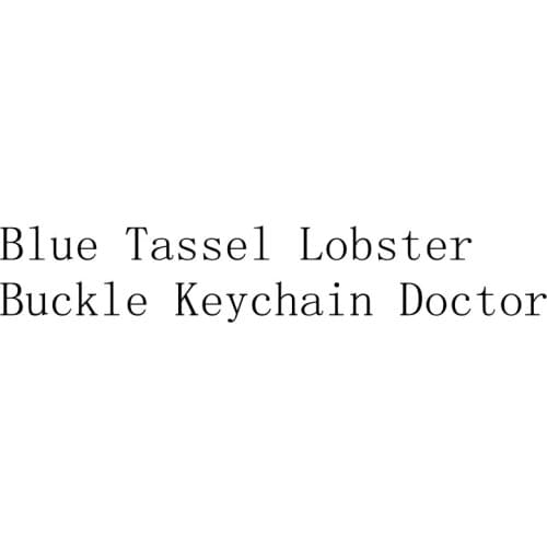 Blue Tassel Lobster Buckle Keychain Doctor