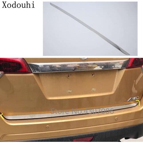 Car Styling Cover Stainless Steel Rear Tail Door Bottom Tailgate Trunk Lid Tail Gate Trim 1pcs For Nissan Terra 2018 2019 2020