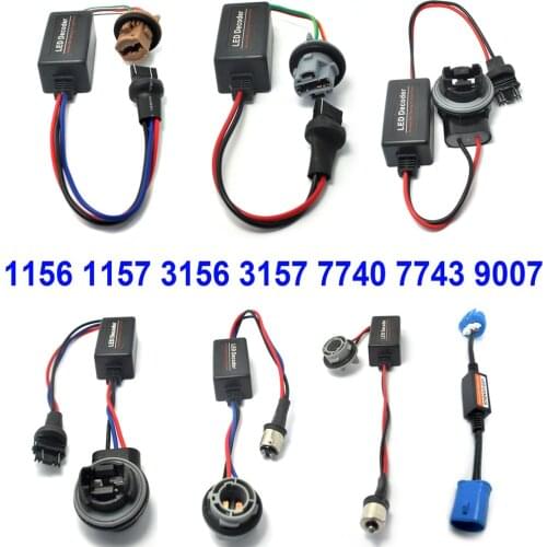 2pcs LED Decoder 3156/3157 Light Bulb Warning Canbus Error Free Load Resistor Socket For BMW For Benz DC12V