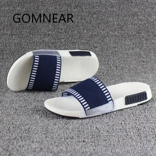 GOMNEAR 2020 Men Summer Slippers Soft Indoor Home Slippers Non-slip Floor Flip Flop Outdoor Slipper House Shoes High Quality