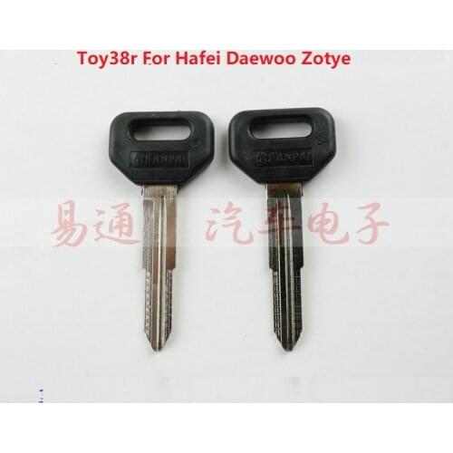 Toy38R Engraved Line Key for Hafei Daewoo Zotye scale shearing teeth blank car key