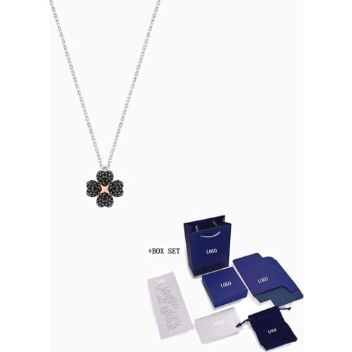 Fashion SWA Necklace New LATISHA Flower Pendant Necklace Platinum Charming Flower Decoration Women Jewelry Gift Free Shipping