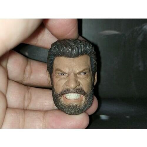 1/6 Gnarled Hugh Jackman Head Sculpt Wolverine Logan Head Carving Model Toy