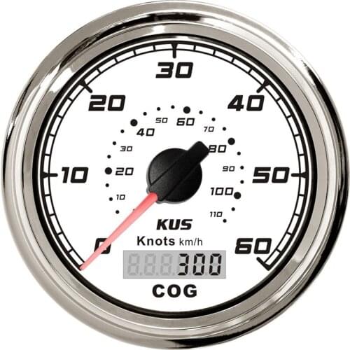 1pc 100% Brand New GPS Speedometers 0-60knots 0-110km/h Speed Instrument 85mm Gauges with GPS Antenna Fit for Ships Yacht Vessel