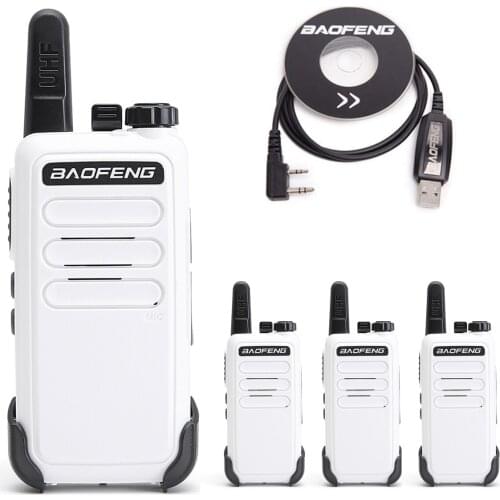 4pcs Baofeng BF-C9 Mini Walkie Talkie 400-470MHz UHF Two Way Radio Portable VOX USB Charging add a usb prodramming cable