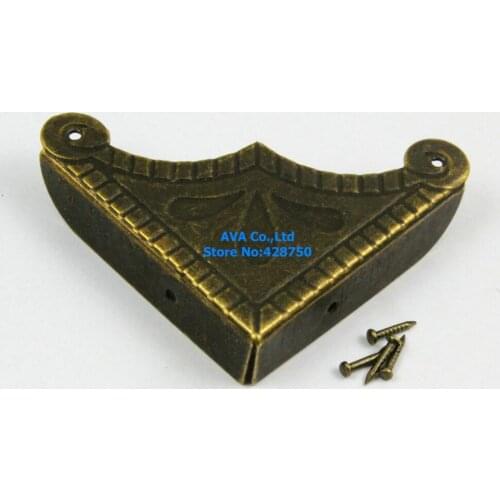 40 Pieces 49mm Antique Brass Jewelry Box Corner Gift Box Corner Protector