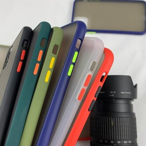 50pcs/lot Color Frame Transparent Matte Phone Case For Huawei Y5 Y6 Y7 Y9 Prime 2019 Y6S P Smart Z Honor 9X Globle Back Cover