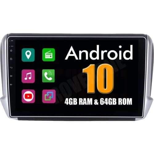 For Peugeot 208 2008 2014 2015 2016 2017 Android 10 Autoradio GPS Car Radio Stereo Media Center Audio Video Central Multimedia