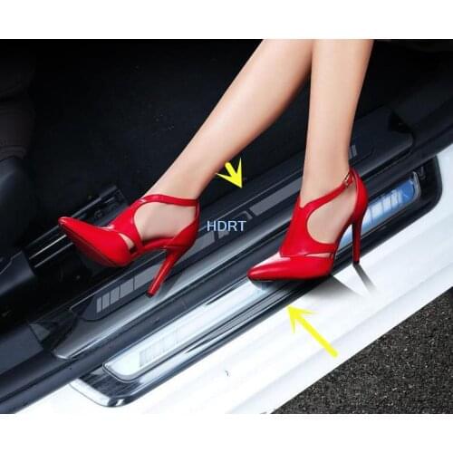 Car Accessories For BMW 3 series 2020 4pcs brachyaxis Door Sill Scuff Plate Auto Threshold Pedal Protector Styling Sticker Trim