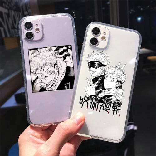 Jujutsu Kaisen Anime for IPhone 11 12 X XR XS Pro MAX SE2020 6 6S 7 8 Plus for IPhone 12 Mini Silicone Clear Phone Shell Case