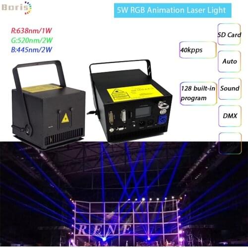 DJ Laser RGB Disco 5w Cartoon Line Scan Laser Animal Flower Dance Scanner Light Party KTV Show laser ILDA DMX Laser Projection