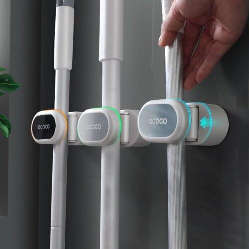 Wall Mounted Silicone Mop Holder Bathroom Storage Rack Toilet Brush Holder For Kitchen Organizer For Bathroom Accessories Set