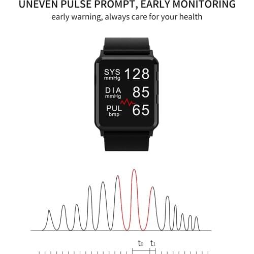 Newest arrival hr bp monitoring health smart watch elder with pedometer high and low blood pressure alert bluetooth wrist band