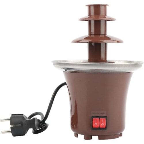 New Mini Chocolate Fountain Three Layers Creative Chocolate Melt With Heating Fondue Machine Diy Melt Waterfall Pot Melting Towe