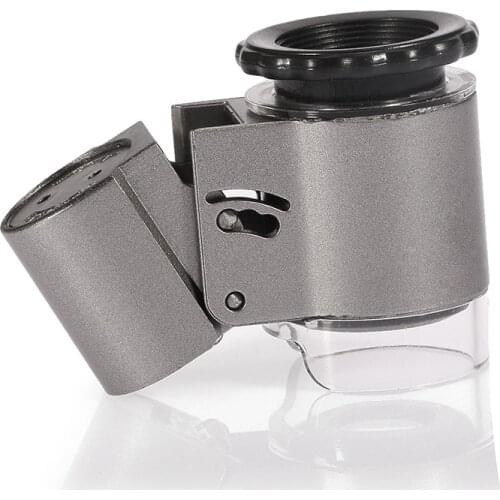 Optical K9 Magnifying Glass With LED Light Counterfeit Light 45 Times Mini Microscope Portable Microscope Handheld Microscope