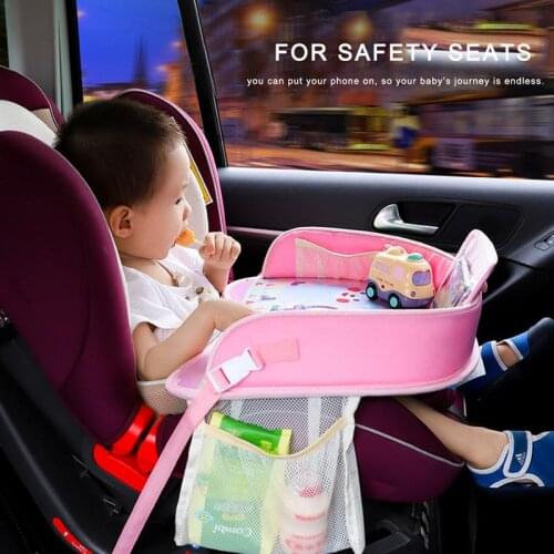 Baby carriage tray portable waterproof safety seat table painting dinner table children desk car safety seat childrens toy stor