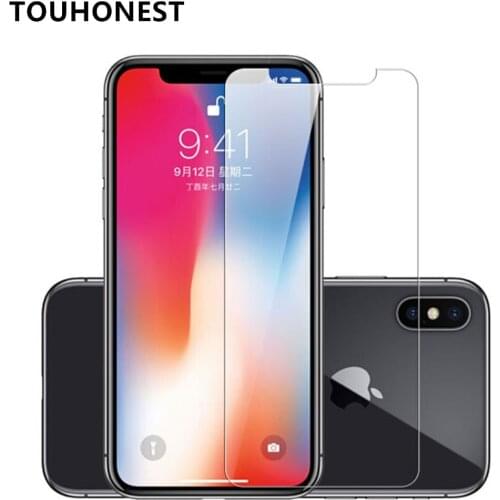 TOUHONEST 2.5D HD Clear Tempered Glass for iPhone X Mobile Phone 5.8" Anti-Shock Toughened Safe Screen Protector Film Ten X
