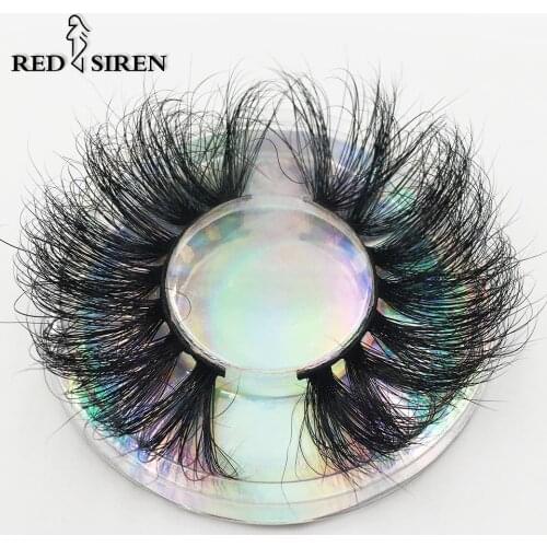 RED SIREN 25mm Lashes Real Mink Eyelashes Cruelty Free Dramatic Long Fluffy 3d Mink Lashes Extension Makeup Mink Lashes