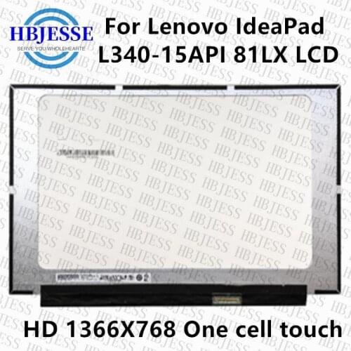 15.6'' HD Panel LCD Touch Screen LED Display Matrix NT156WHM-T02 B156XTK02.1 for Lenovo IdeaPad L340-15API 81LX 1366x768 40 pins