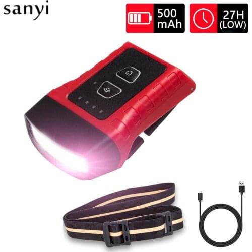 COB LED Cap Light Finger Sensor Hat Headlight Headlamp Head Flashlight Head Cap Light Clip On Light Night Fishing Head Lamp