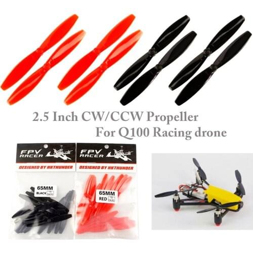 10pair/lot 2.5 Inch props 65mm CW/CCW Propeller for Q100 FPV brushed Racing drone
