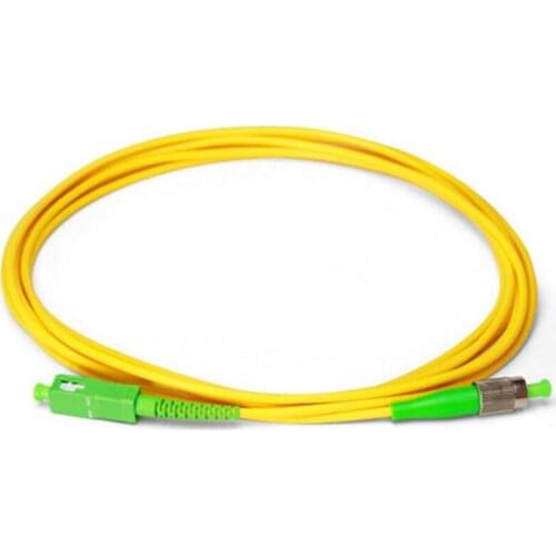 10PCS/bag SC APC-FC APC 3M Simplex mode fiber optic patch cord Cable 2.0mm or 3.0mm FTTH fiber optic jumper cable free shipping