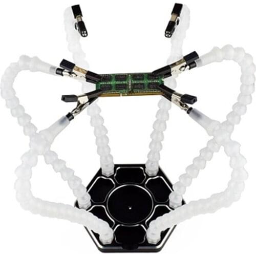 2018 Multi Soldering Helping Hands Third Hand Tool with 6pcs Flexible Arms For PCB Board Soldering Assembly Repair Station